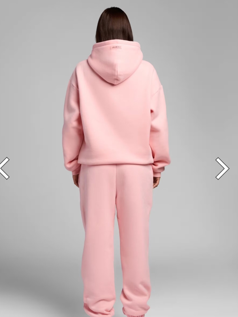 Comfrt - Pastel Hoodie with Kangaroo Pocket and Pant set - Bubblegum-Medium - Picture 5 of 10